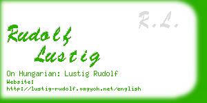 rudolf lustig business card